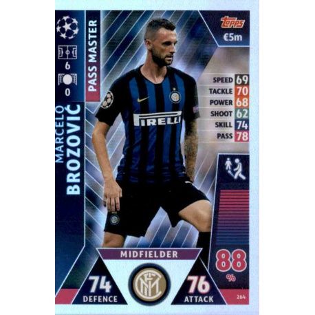 Marcelo Brozović - Pass Master Internazionale Milan 264 Match Attax Champions 2018-19