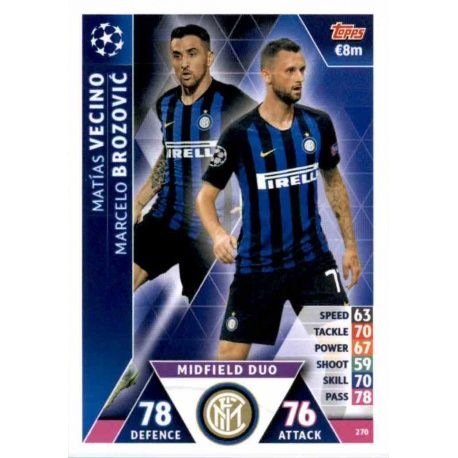 Matías Vecino - Marcelo Brozović - Midfield Duo Internazionale Milan 270 Match Attax Champions 2018-19