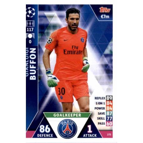 Gianluigi Buffon PSG 272 Match Attax Champions 2018-19