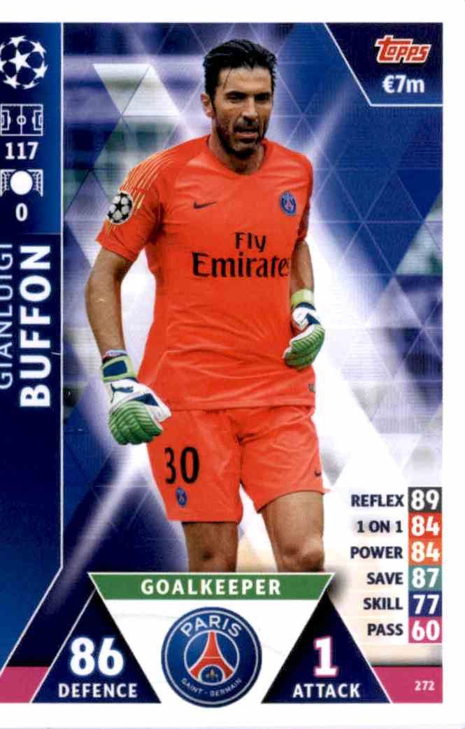 Gianluigi Buffon Panini FIFA365 2019 Paris Saint-Germain Sticker 144 a/b 
