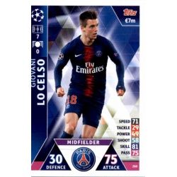 Giovani Lo Celso PSG 280 Match Attax Champions 2018-19