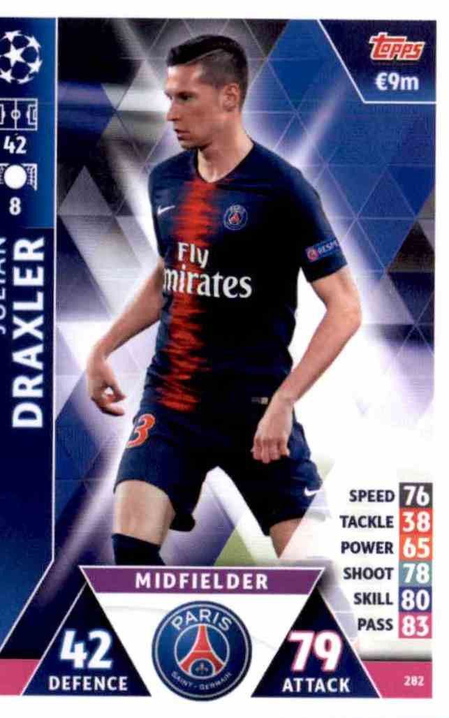 Buy Online Julian Draxler PSG Topps Champions League 2019