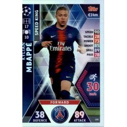 Kylian Mbappé - Speed King PSG 285 Match Attax Champions 2018-19