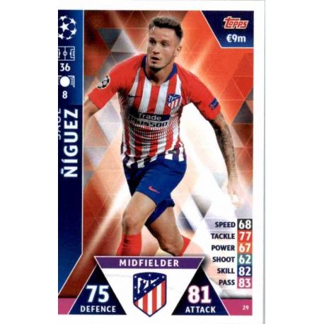 Saúl Ñíguez Atlético Madrid 29 Match Attax Champions 2018-19