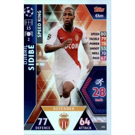 Djibril Sidibé - Speed King AS Monaco 291 Match Attax Champions 2018-19