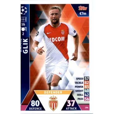 Kamil Glik AS Monaco 294 Match Attax Champions 2018-19