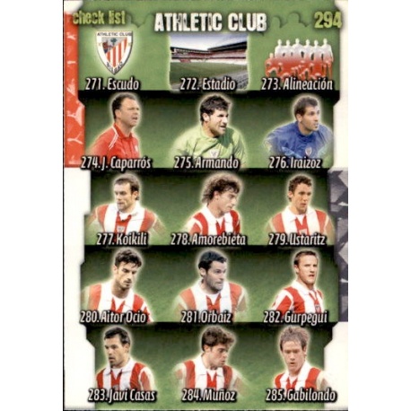 Indice Básica Athletic Club 294