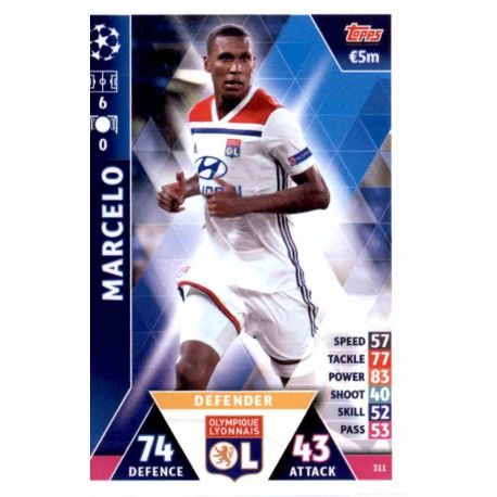 Marcelo Olympique Lyonnais 311 Match Attax Champions 2018-19