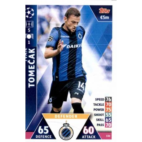 Ivan Tomečak Club Brugge 330 Match Attax Champions 2018-19