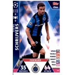 Siebe Schrijvers Club Brugge 338 Match Attax Champions 2018-19