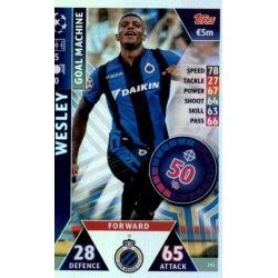 Wesley - Goal Machine Club Brugge 341 Match Attax Champions 2018-19