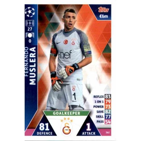 Fernando Muslera Galatasaray AS 362 Match Attax Champions 2018-19