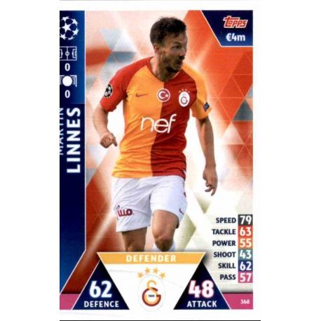 Martin Linnes Galatasaray AS 368 Match Attax Champions 2018-19