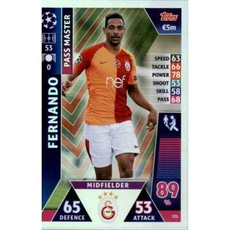 Fernando - Pass Master Galatasaray AS 371 Match Attax Champions 2018-19