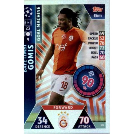 Bafetembi Gomis - Goal Machine Galatasaray AS 377 Match Attax Champions 2018-19