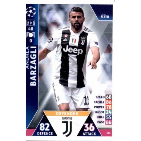 Andrea Barzagli Juventus 384 Match Attax Champions 2018-19