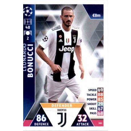 Leonardo Bonucci Juventus 385 Match Attax Champions 2018-19