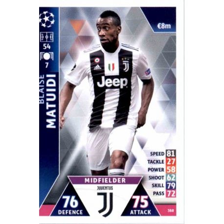 Blaise Matuidi Juventus 388 Match Attax Champions 2018-19