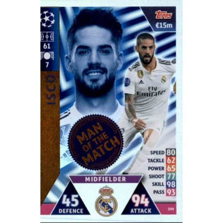 Isco Man of the Match 399 Match Attax Champions 2018-19