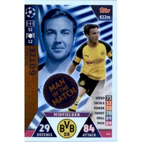 Mario Götze Man of the Match 404 Match Attax Champions 2018-19