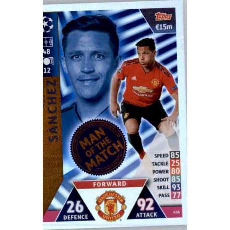 Alexis Sánchez Man of the Match 406 Match Attax Champions 2018-19