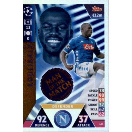 Kalidou Koulibaly Man of the Match 409 Match Attax Champions 2018-19