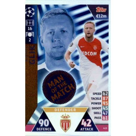 Kamil Glik Man of the Match 413 Match Attax Champions 2018-19