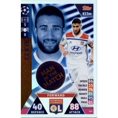 Nabil Fekir Man of the Match 414 Match Attax Champions 2018-19