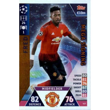 Fred Mega Signing 427 Match Attax Champions 2018-19