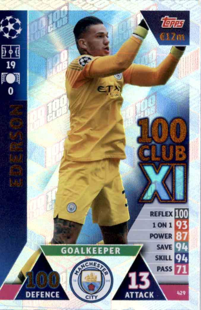 Sticker 159 Ederson Topps Champions League 18/19 