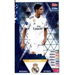 Raphaël Varane Real Madrid CF – 2017-18 Winners 43 Match Attax Champions 2018-19