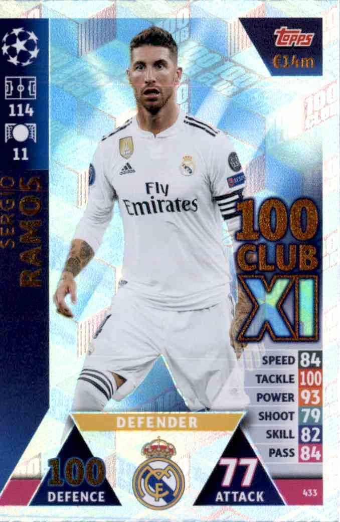Champions League 18/19 Karte 433 Sergio Ramos 100 Club XI 
