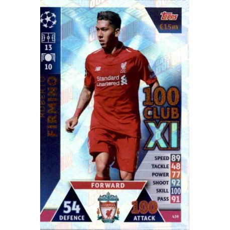 Roberto Firmino 100 Club XI 439 Match Attax Champions 2018-19