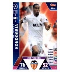 Geoffrey Kondogbia Valencia 65 Match Attax Champions 2018-19