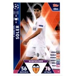 Carlos Soler Valencia 67 Match Attax Champions 2018-19