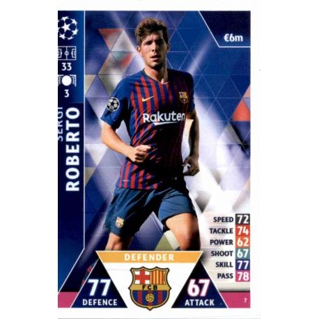 Sergi Roberto Barcelona 7 Match Attax Champions 2018-19