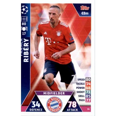 Franck Ribéry Bayern München 84 Match Attax Champions 2018-19