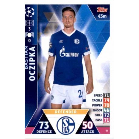 Bastian Oczipka FC Schalke 04 95 Match Attax Champions 2018-19