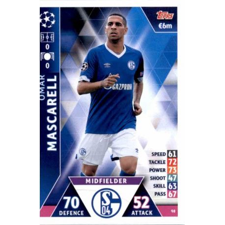 Omar Mascarell FC Schalke 04 98 Match Attax Champions 2018-19