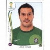 Sticker of Júlio César Brasil Panini Fifa World Cup Brazil 2014