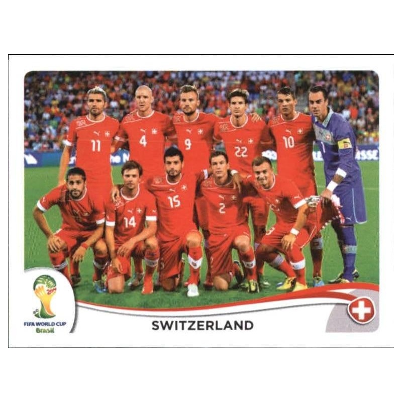 Panini 337 Team Switzerland Schweiz FIFA WM 2014 Brasilien 