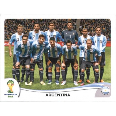 #413-ARGENTINA TEAM PHOTO PANINI WORLD CUP 2014 