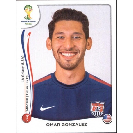Panini 549 Omar Gonzalez USA FIFA WM 2014 Brasilien