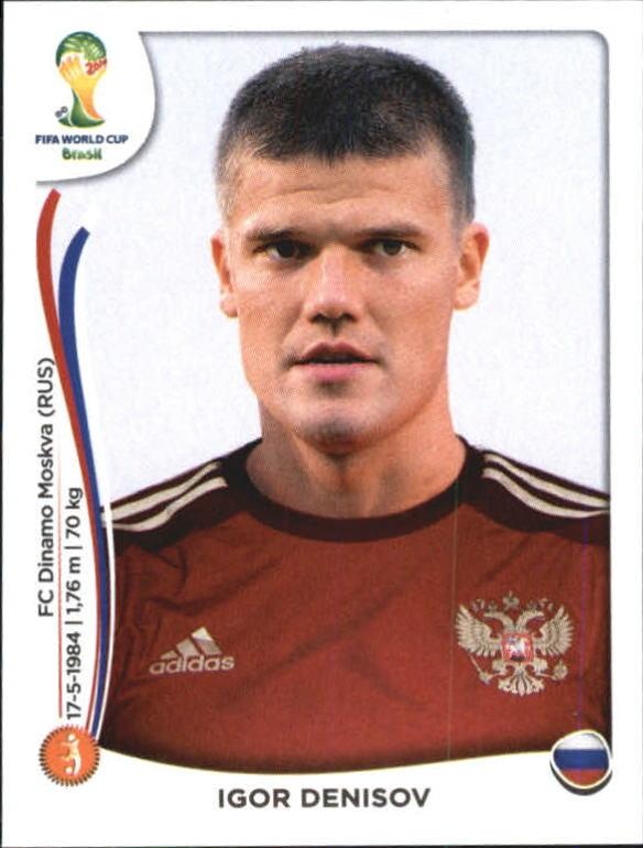 Panini 612 Igor Denisov Russland FIFA WM 2014 Brasilien 