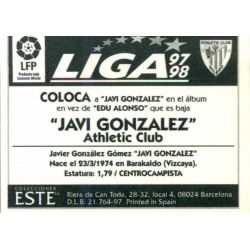 Javi Gonzalez Athletic Bilbao Coloca Ediciones Este 1997-98