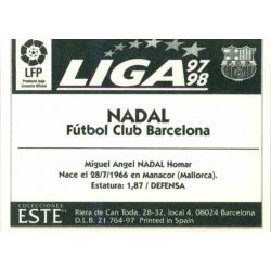 Nadal Barcelona Ediciones Este 1997-98