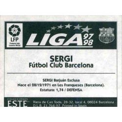 Sergi Barcelona Ediciones Este 1997-98