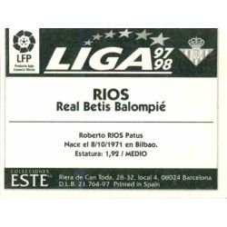 Rios Betis Baja Ediciones Este 1997-98