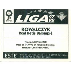 Kowalczyk Betis Ediciones Este 1997-98