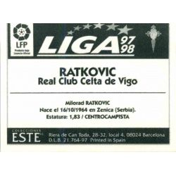 Ratkovic Celta Vigo Ediciones Este 1997-98